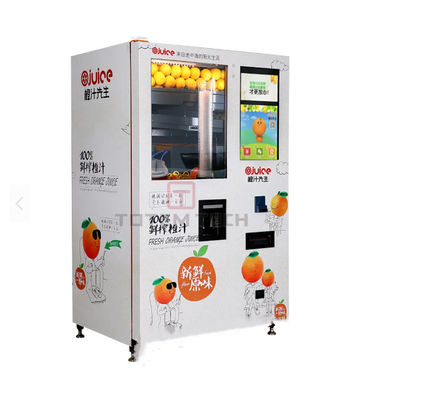 Kualitas  TA01 Orange Fresh Juice Vending Machine Automatic Cash Coin Card Payment pabrik