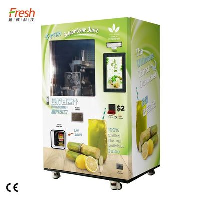 Mesin Penjual Tebu Segar Multi Fungsi 220V Mesin Jus Tebu Komersial