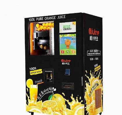 Mesin Penjual Jus Buah Segar Saimon 800W PLC Pressure vessel Untuk Bandara