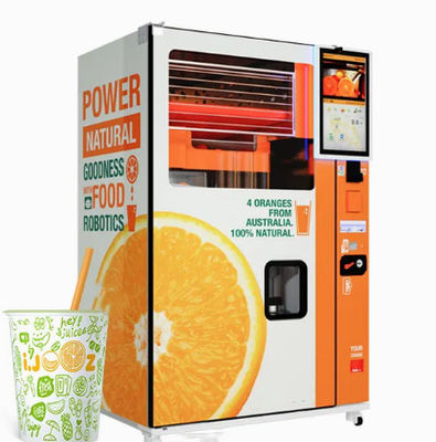 Mesin Penjual Otomatis Jus Makanan Pembuat Jus Jeruk Otomatis Komersial 1100W