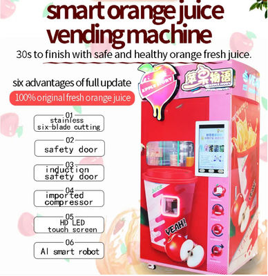 Mesin Penjual Minuman Dingin Jus Jeruk Apel 500W Untuk Toko Supermarket Mal