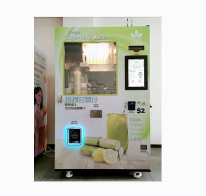 220V / 50Hz Sugarcane Vending Machine Juice Extractor Untuk Restoran Supermarket
