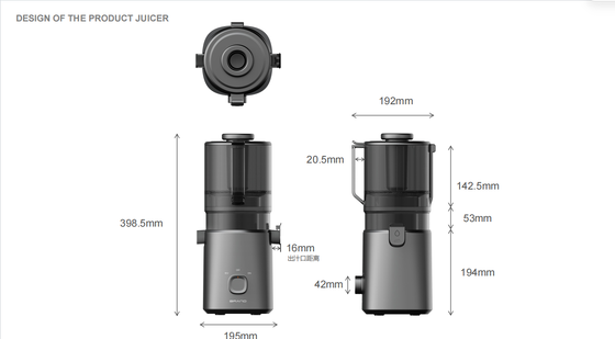 Juicer Slow Masticating Full-Press Fresh Smart HJ303 — Isi, Tekan, Sajikan