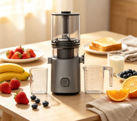 Fresh Smart HJ303 Extra-Wide Slow Masticating Juicer   The Ultimate Shortcut to Fresh Family Juice with 155mm Chute, 2400ml Hopper, 200W Cold Press & Self-Cleaning