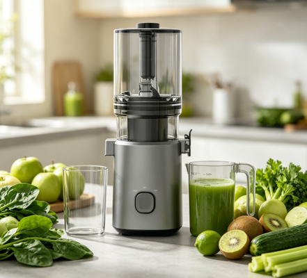 Fresh Smart HJ103A Compact Slow Masticating Juicer jantung dapur yang sehat dan bahagia dengan 4 pilihan warna, 135mm Wide Chute, 200W Cold Press & Self Cleaning