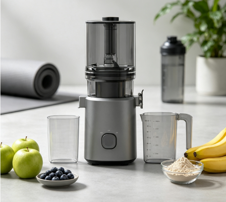 Fresh Smart HJ303 Extra-Wide Slow Masticating Juicer Juicer yang Mengatasi Seluruh Nanas (dan Seluruh Keluarga Anda) dengan Chute 155mm, Hopper 2400ml, Cold Press 200W & Self-Cleaning