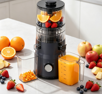 Juicer Masticating Lambat Cerdas Fresh HJ103A Ringkas – Cerahkan Dapur Anda, Cerahkan Hari Keluarga Anda dengan 4 Pilihan Warna, Corong Lebar 135mm, Cold Press 200W & Pembersihan Mandiri