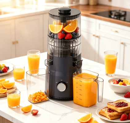 Juicer Masticating Lambat Pintar Fresh HJ103A Ringkas – Sehat, Bahagia, dan Penuh Warna dengan 4 Pilihan Warna, Corong Lebar 135mm, Tekan Dingin 200W & Pembersihan Mandiri