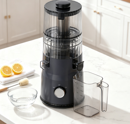 Fresh Smart HJ103 Compact Slow Masticating Juicer ️ Ukuran Kecil, Rasa Besar, Nutrisi Lebih Besar dengan 135mm Wide Chute, 200W Cold Press & Self Cleaning