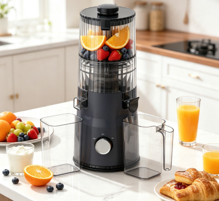 Juicer Lambat Cerdas HJ103 Kompak – Pilihan Cerdas untuk Dapur Modern dengan Corong Lebar 135mm, Cold Press 200W & Pembersihan Mandiri