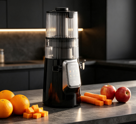 Juicer Slow Masticating Multifungsi Fresh Smart HJ102D – Buka Potensi Penuh Nutrisi Keluarga Anda dengan 6 Mode, Corong Lebar 135mm, Cold Press 200W & Pembersihan Otomatis