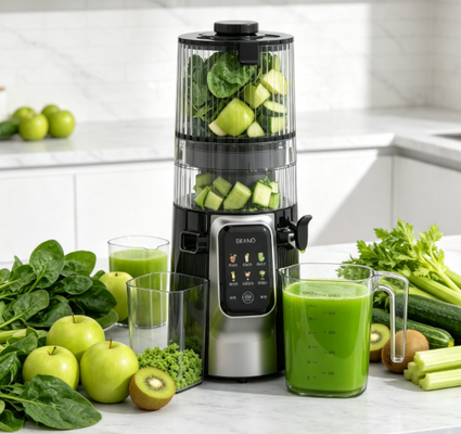 Fresh Smart HJ102D Multi-Function Slow Masticating Juicer ️ Temukan Kebahagiaan Makan Sehat dengan 6 Mode, 135mm Wide Chute, 200W Cold Press & Self Cleaning
