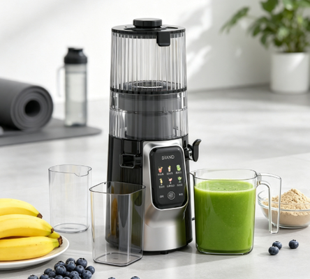 Juicer Lambat Masticating Pintar HJ102D – Jadikan Setiap Makanan Lebih Lezat dengan 6 Mode Serbaguna, Corong Lebar 135mm, Cold Press 200W & Pembersihan Mandiri