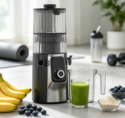 Fresh Smart HJ102C Slow Masticating Juicer   The Juicer That Makes Healthy Living Delicious with 3 Adjustable Speeds, 135mm Wide Chute, 200W Cold Press & Self-Cleaning