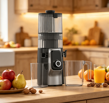 Fresh Smart HJ102C Juicer Mengunyah Perlahan Juicer yang Membantu Anda Berkembang dengan 3 Kecepatan yang Dapat Disesuaikan, 135mm Wide Chute, 200W Cold Press & Self-Cleaning