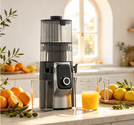 Fresh Smart HJ102C Juicer Mengunyah Perlahan Juicer yang Membuat Kesegaran Kembali ke Hari Anda dengan 3 Kecepatan yang Dapat Disesuaikan, 135mm Wide Chute, 200W Cold Press & Self-Cleaning
