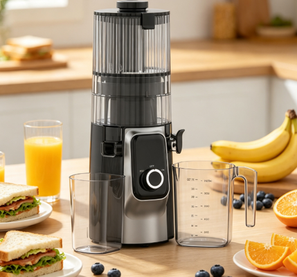 Fresh Smart HJ102C Juicer Mengunyah Perlahan Juicer Yang Mencintai Bahan-bahan Anda Sama Seperti Anda Dengan 3 Kecepatan yang Dapat Disesuaikan, 135mm Wide Chute, 200W Cold Press & Self Cleaning
