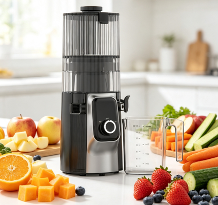 Juicer Slow Masticating Pintar Fresh HJ102C – Juicer yang Membawa Kebugaran ke Meja Anda dengan 3 Kecepatan yang Dapat Disesuaikan, Corong Lebar 135mm, Cold Press 200W & Pembersihan Mandiri