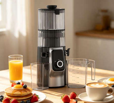Fresh Smart HJ102C Slow Masticating Juicer   The Juicer That Makes Healthy Living Effortless with 3 Adjustable Speeds, 135mm Wide Chute, 200W Cold Press & Self-Cleaning