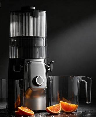 Fresh Smart HJ102C Slow Masticating Juicer   The Juicer That Helps You Savor the Good Life with 3 Adjustable Speeds, 135mm Wide Chute, 200W Cold Press & Self-Cleaning