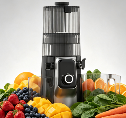 Fresh Smart HJ102C Slow Masticating Juicer – Juicer yang Membuat Jus Menyenangkan dengan 3 Kecepatan yang Dapat Disesuaikan, Corong Lebar 135mm, Cold Press 200W & Pembersihan Mandiri