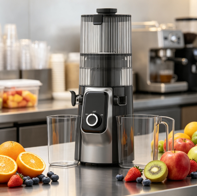Juicer Lambat Masticating Pintar Fresh HJ102C – Juicer yang Membuat Sehat Terasa Lezat dengan 3 Kecepatan yang Dapat Disesuaikan, Corong Lebar 135mm, Cold Press 200W & Pembersihan Mandiri