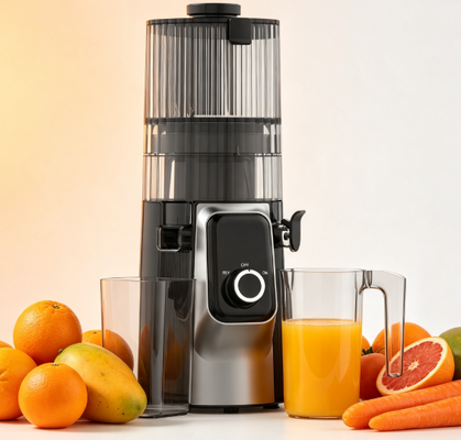 Juicer Slow Masticating HJ102C Cerdas – Juicer yang Membuat Setiap Gelas Sempurna dengan 3 Kecepatan yang Dapat Disesuaikan, Corong Lebar 135mm, Cold Press 200W & Pembersihan Mandiri