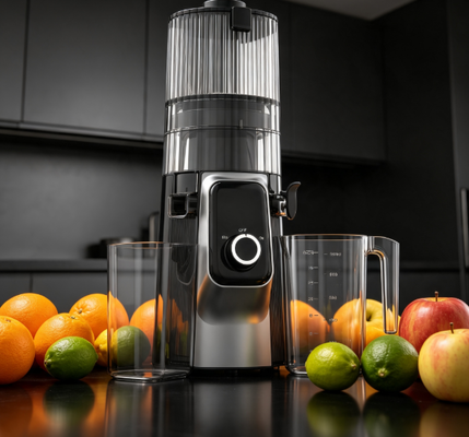 Fresh Smart HJ102C Slow Masticating Juicer   Multi-Speed Edition dengan 3 pengaturan kecepatan yang dapat disesuaikan, 135mm Wide Chute, 200W Cold Press & Self-Cleaning untuk Juicing Custom