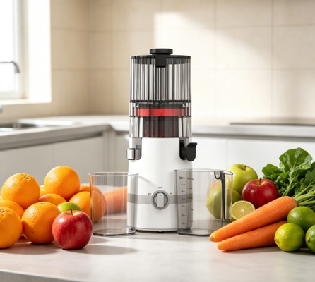 Fresh Smart HJ102B Slow Masticating Juicer Juicer Keluarga Yang Melakukan Semuanya Dengan 135mm Chute, 200W Cold Press, Self-Cleaning & Family Safety Lock