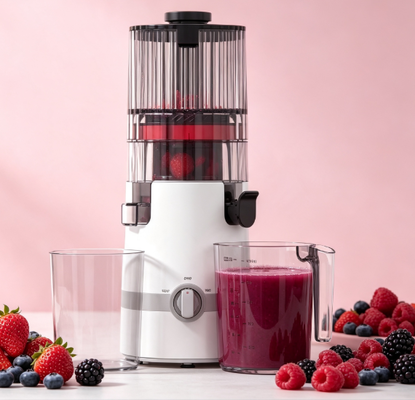 Juicer Lambat Masticating Pintar Segar HJ102B – Pilihan Sehat yang Akan Disukai Keluarga Anda dengan Corong 135mm, Cold Press 200W, Pembersihan Mandiri & Sistem Kunci Pengaman