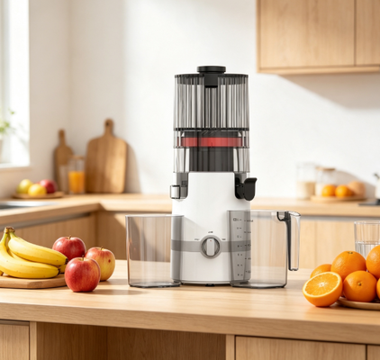 Fresh Smart HJ102B Slow Masticating Juicer   Fresh Juice, Fresh Start, Fresh Family Health dengan Chute 135mm, Cold Press 200W, Self-Cleaning & Safety Lock