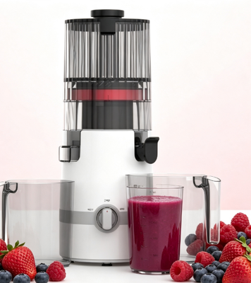 Fresh Smart HJ102B Slow Masticating Juicer pilihan yang dapat dipercaya untuk keluarga dengan 135mm Chute, 200W Cold Press, Self-Cleaning & Safety Lock System