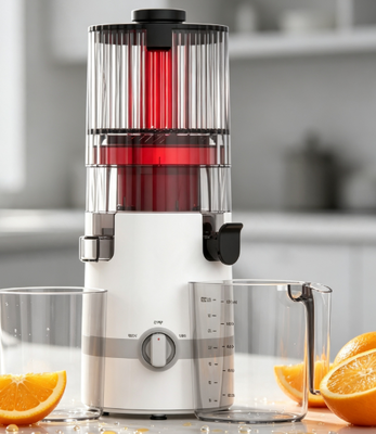 Juicer Slow Masticating Smart HJ102B Fresh – Juicer Keluarga Sehari-hari yang Benar-benar Akan Anda Gunakan dengan Corong 135mm, Cold Press 200W, Pembersihan Mandiri & Kunci Pengaman