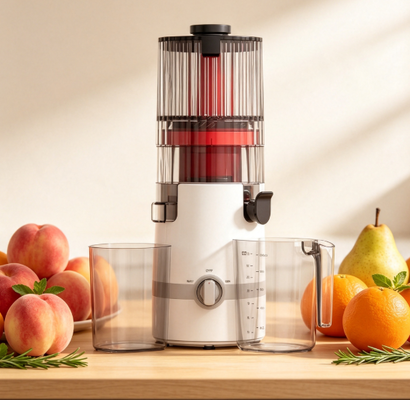 Juicer Lambat Masticating Pintar Segar HJ102B – Langkah Pertama Keluarga Anda Menuju Kesehatan Lebih Baik dengan Corong 135mm, Cold Press 200W, Pembersihan Mandiri & Kunci Pengaman Terpercaya