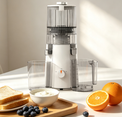 Juicer Masticating Cerdas Fresh HJ102A – Ekstraktor Cold Press Tingkat Profesional dengan Saluran Lebar 135mm, Motor 200W & Pembersihan Mandiri untuk Pecinta Jus Harian