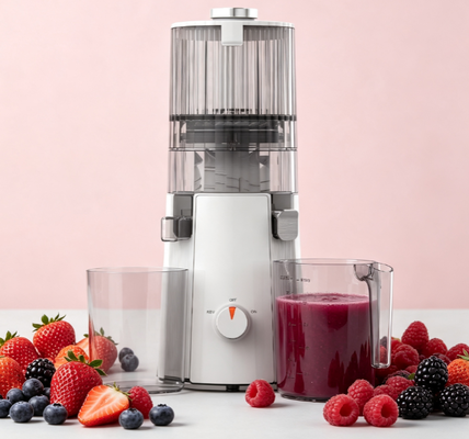 Juicer Kesehatan Pencernaan Cerdas Segar HJ102A – Ekstraktor Ramah Usus 200W dengan Corong Lebar 135mm, Teknologi Cold Press 55 RPM untuk Nutrisi Kaya Enzim Alami