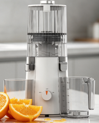 Juicer Cerdas HJ102A Desain Modern Slow Masticating – Peralatan Dapur Ringkas Ramping dengan Saluran Lebar 135mm, Teknologi Cold Press 55 RPM, Tersedia dalam Warna Kontemporer untuk Rumah Bergaya