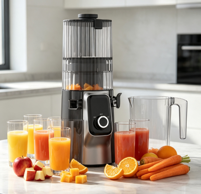 Juicer Masticating DC 200W HJ102C, Juicer Buah Sayur Rumah Tangga Mudah Dibongkar