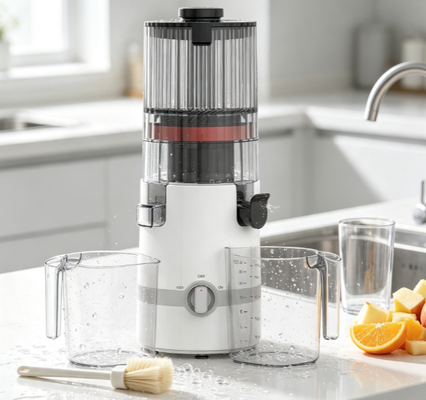Fresh Smart HJ102B Wide-Feed Slow Masticating Juicer dengan 135mm Chute, Motor 200W, Bebas BPA