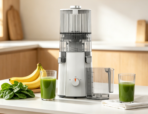 HJ102A Juicer Rumah Profesional – Teknologi Slow Squeeze, 55 RPM, Hasil Jus 98%, 3 Bagian Mudah Dibersihkan